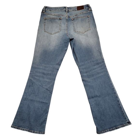 Lands' End Jeans Women's Size 10 Blue Mid Rise Bootcut Denim Stretch Faded - Picture 3 of 13